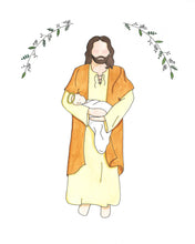 Christ & Baby Watercolor Print